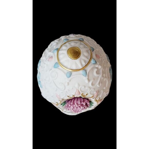 Vintage Lenox The Chrysanthemum Blossom Egg On Pedestal 1993 Original Box Easter - Picture 10 of 14